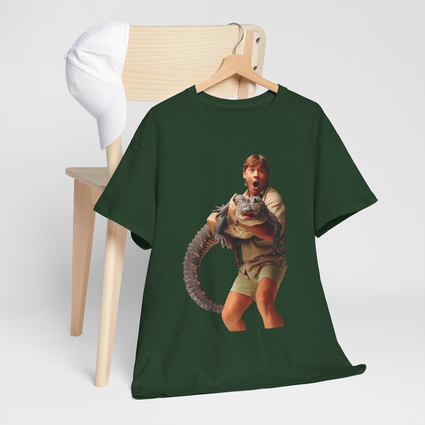 Crocodile Hunter Funny Retro 90's Graphic T Shirt Unisex Heavy Cotton Tee