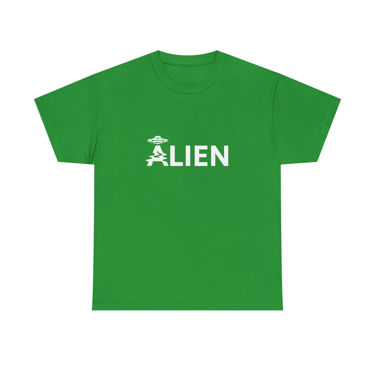 Alien Space Craft Landing Funny Graphic T Shirt Unisex Heavy Cotton Tee