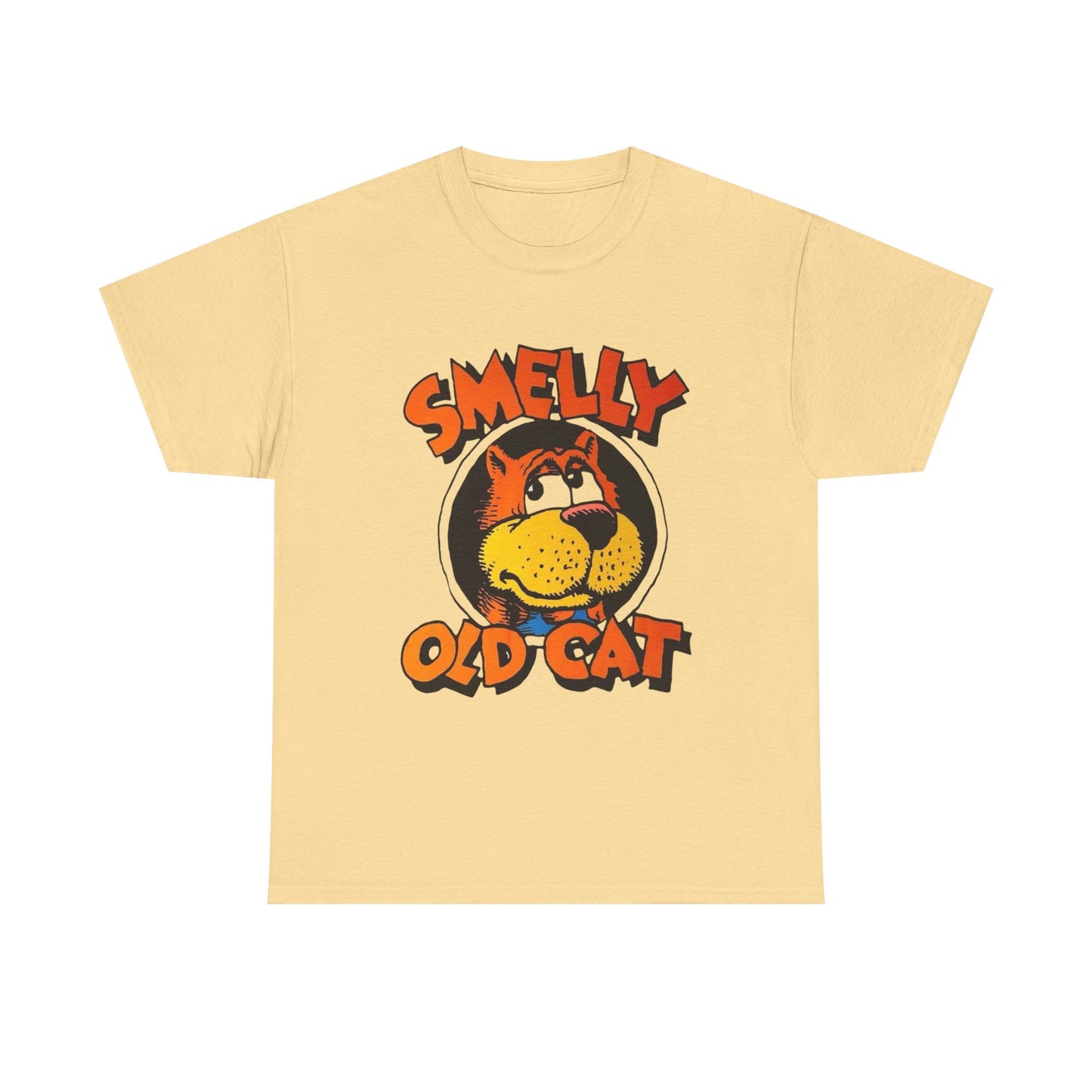 Smelly Old Cat Graphic T Shirt ADULT NEW Heavy Cotton Tee