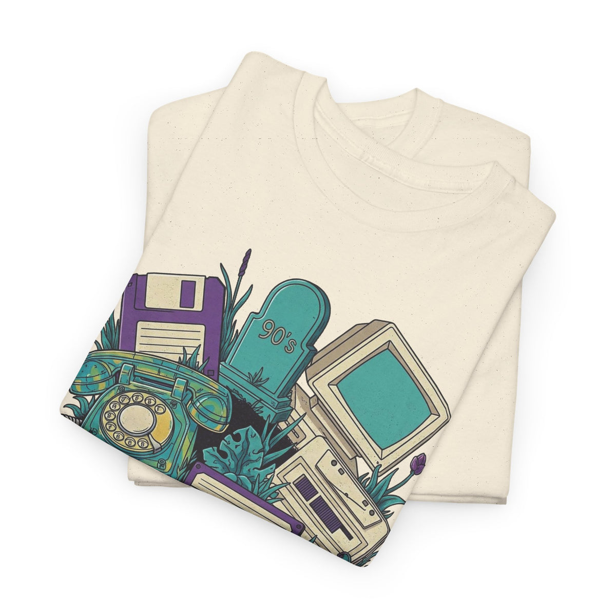 90s Survivor Retro Computer Collage T-Shirt Men's Graphic Tee