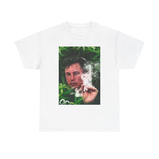 Elon Musk Joe Rogan T Shirt Funny Pot Podcast DOGE Unisex Heavy Cotton Tee