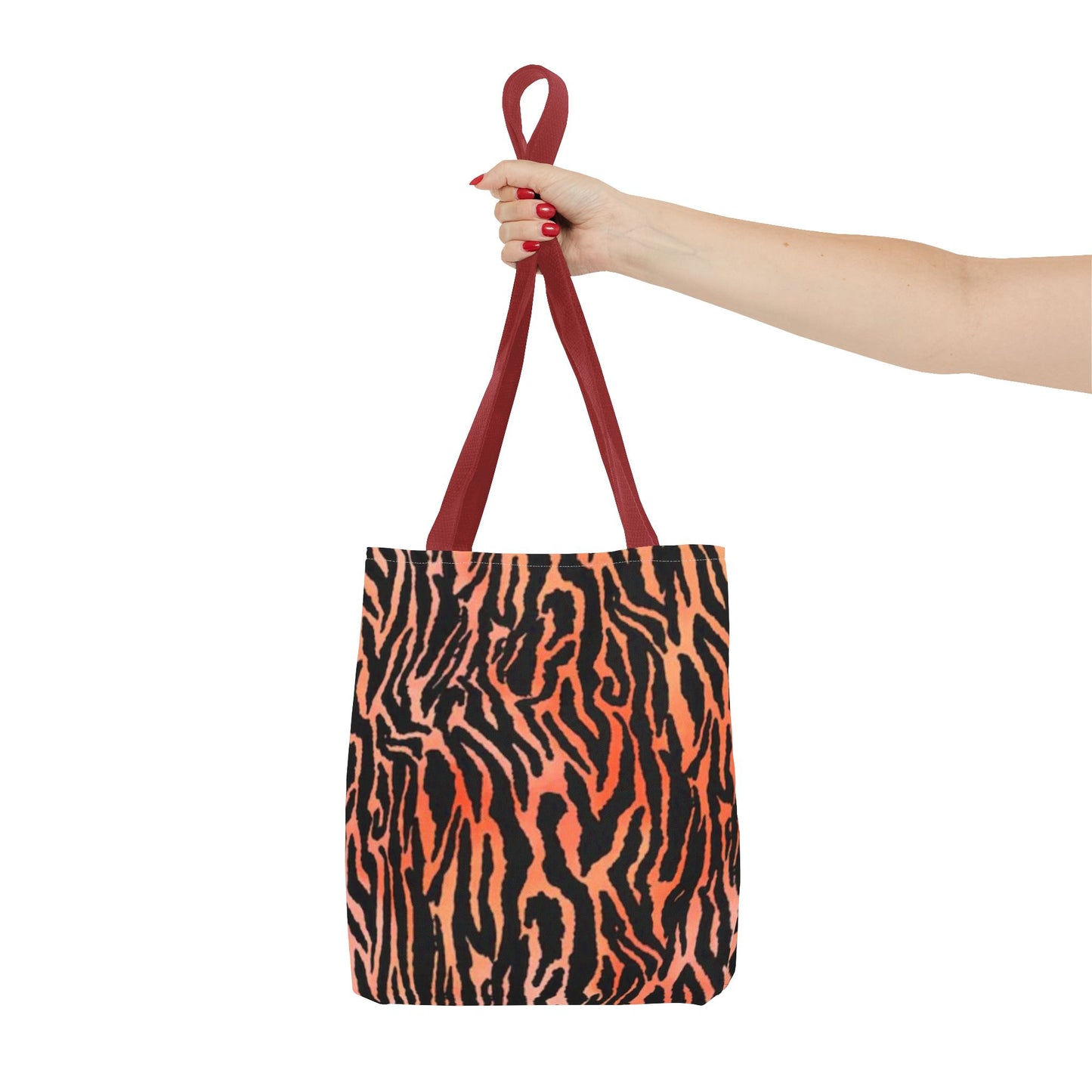 Orange Animal Print Tiger Multi Color Modern Hand Bag PurseTote Bag (AOP)