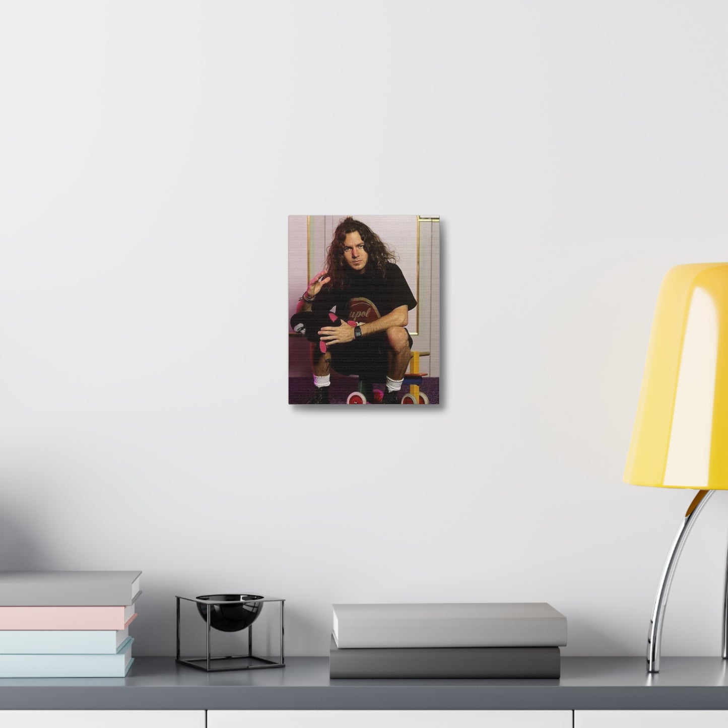 Eddie Vedder Retro Photograph Framed Stretched Canvas MULTIPLE SIZES