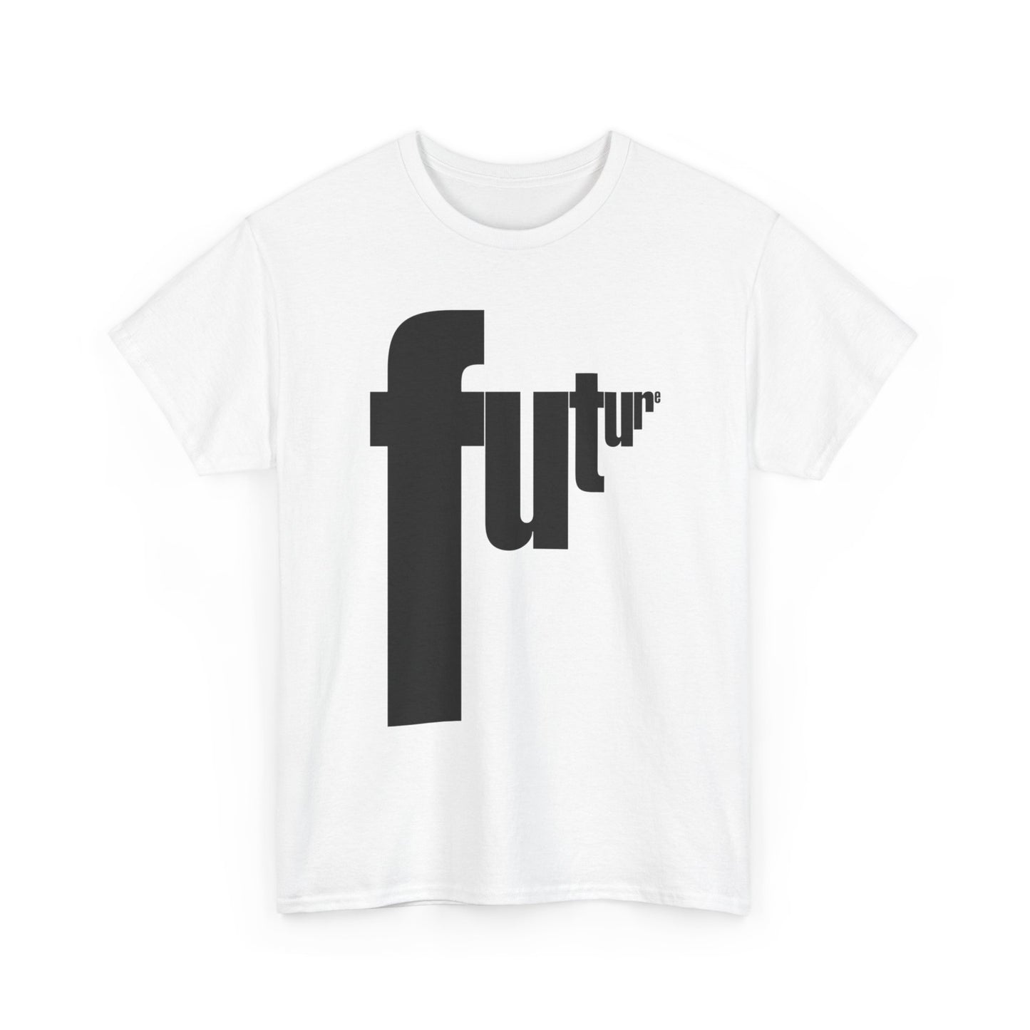 Future Retro Lettering Graphic T Shirt Unisex Heavy Cotton Tee