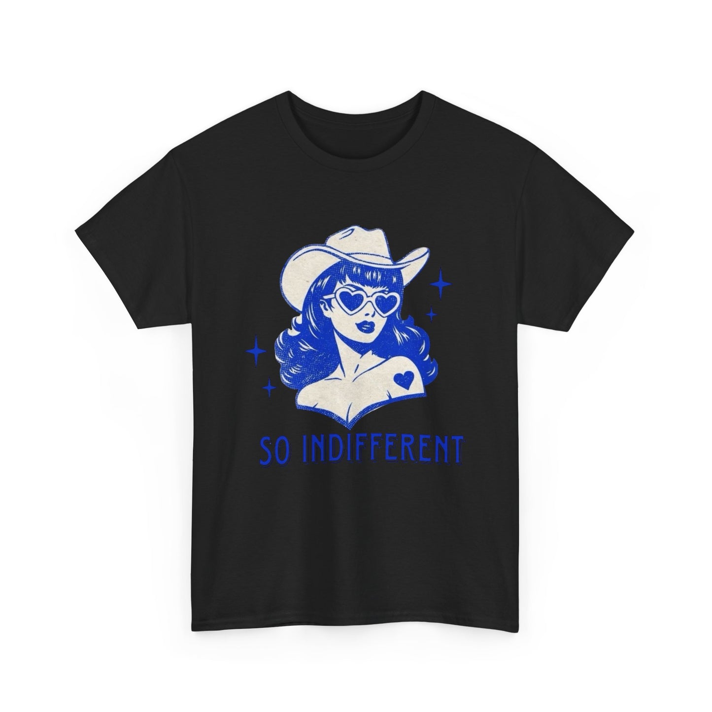 So Indifferent Cowgirl Vintage Graphic T-Shirt, Unisex Cotton Shirt