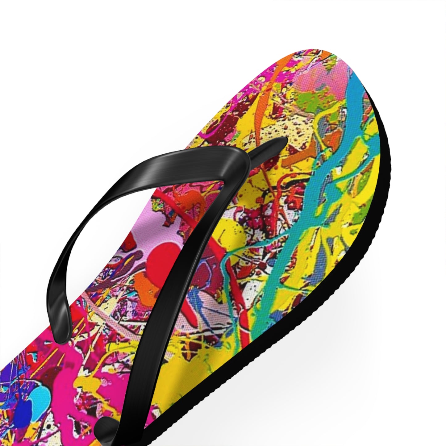 Paint Splatter Mix Flip Flops, Sandals Slides, Summer Footwear, Brand New