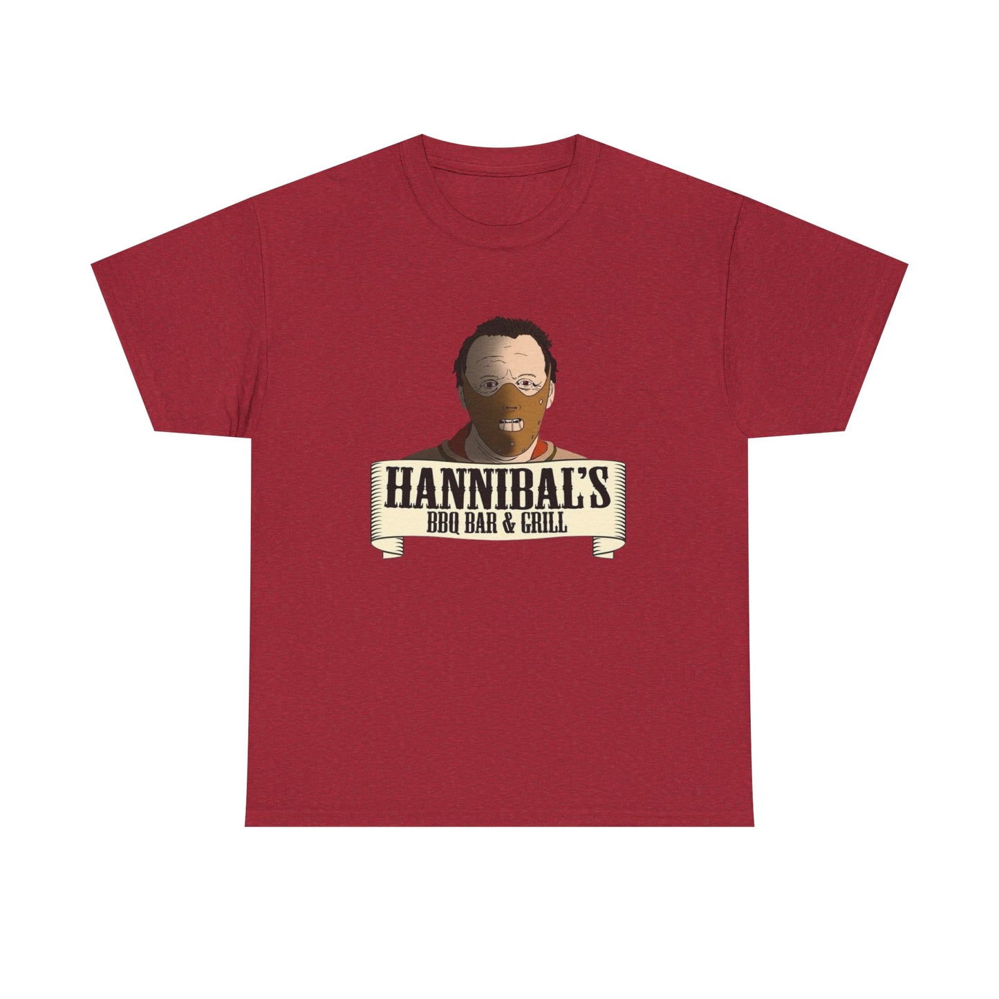 Hannibal Lecter Funny Graphic T Shirt NEW Unisex Heavy Cotton Tee