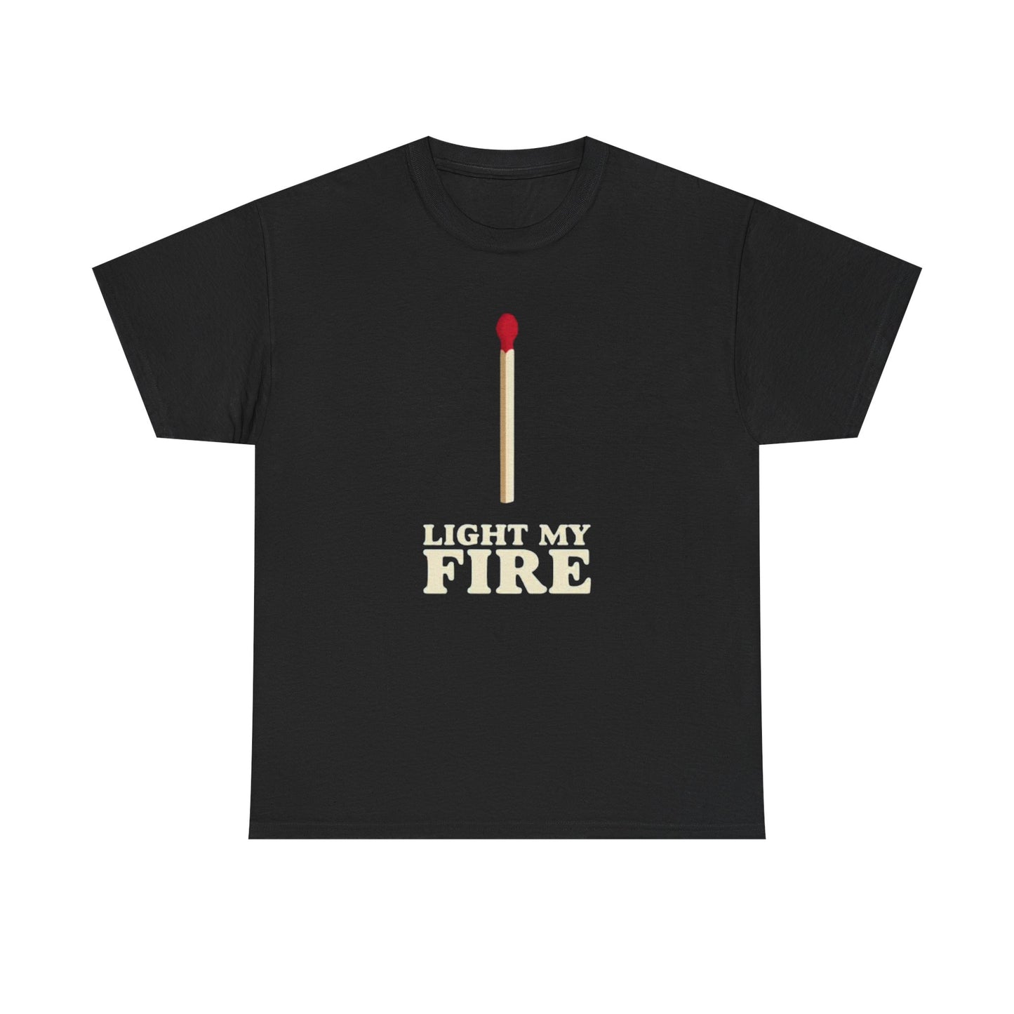 The Doors Tshirt Light My Fire Rock Retro Unisex Heavy Cotton Tee Vintage Funny