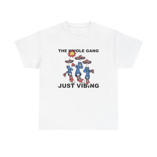 Mushroom Gang Vibing Graphic T Shirt Heavy Cotton Tee NEW ADULT UNISEX
