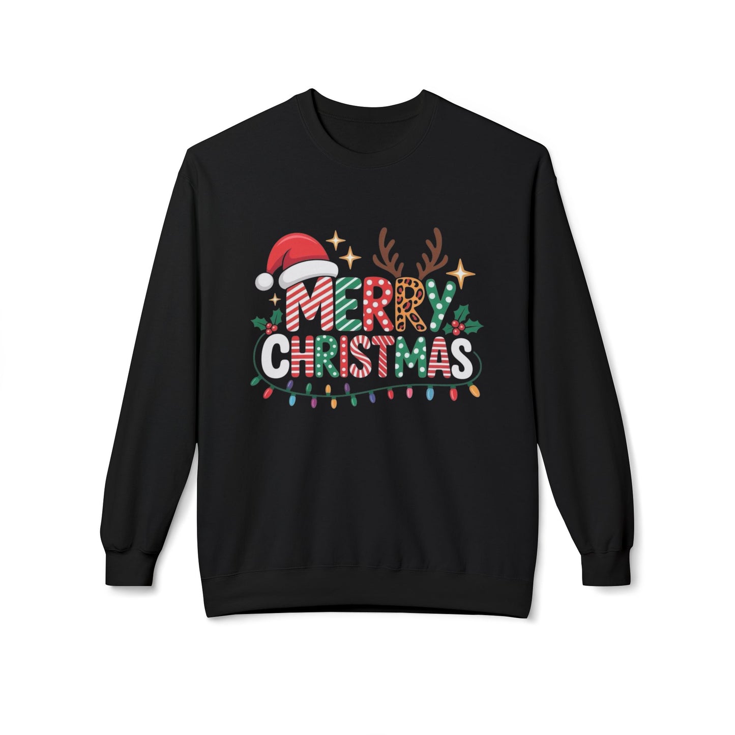 Merry Christmas Sweater Unisex Midweight Softstyle Fleece Crewneck Sweatshirt