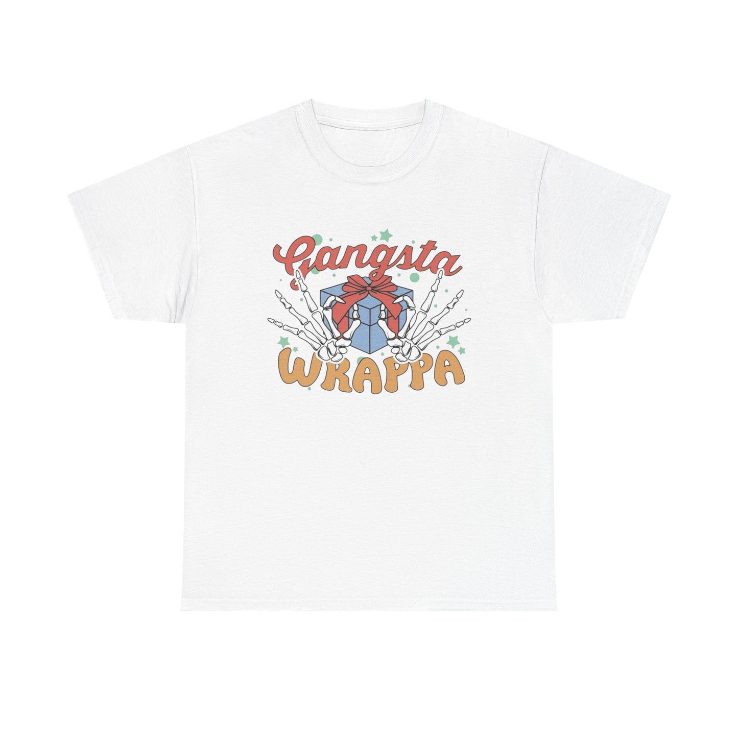 Gangsta Wrappa Funny Christmas Graphic T Shirt Unisex NEW Heavy Cotton Tee