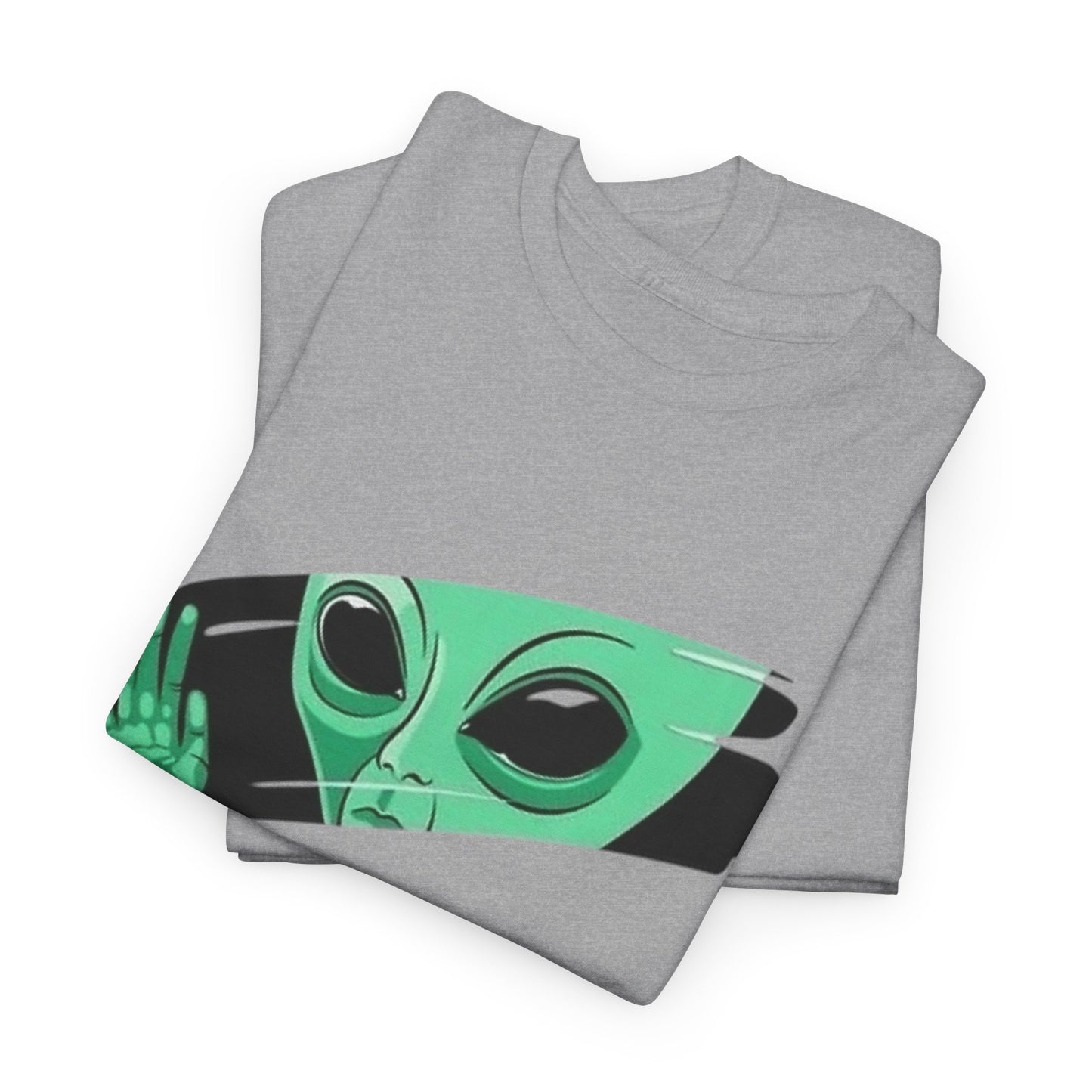 Aliens Watching Us Graphic T Shirt Men's Heavy Cotton Tee