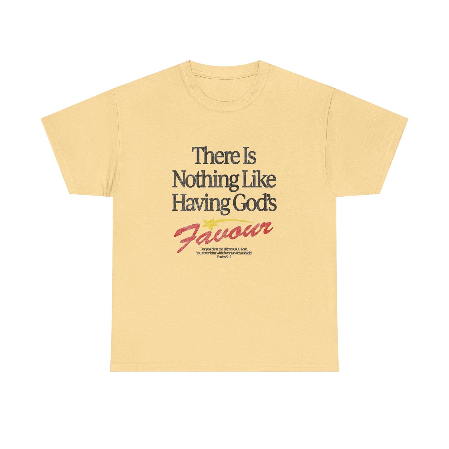 Gods Favour Jesus Graphic T Shirt NEW Vintage Unisex Heavy Cotton Tee