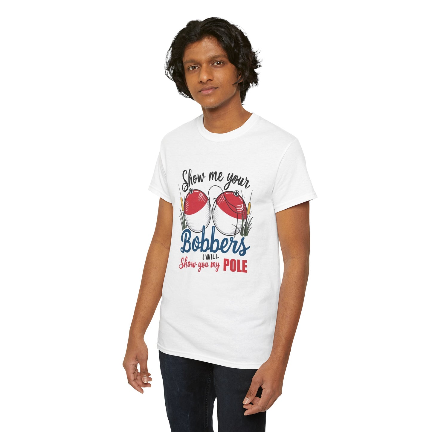 Funny Fishing Sex Jokes Graphic T Shirt Men's Heavy Cotton Tee