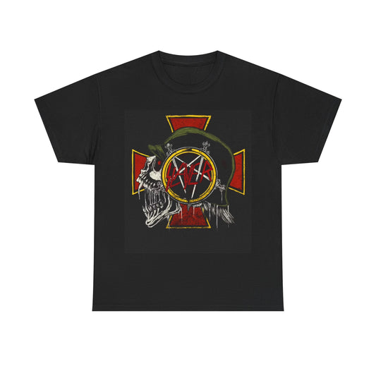 Slayer T-shirt vintage skull hat retro metal graphic Unisex Heavy Cotton Tee