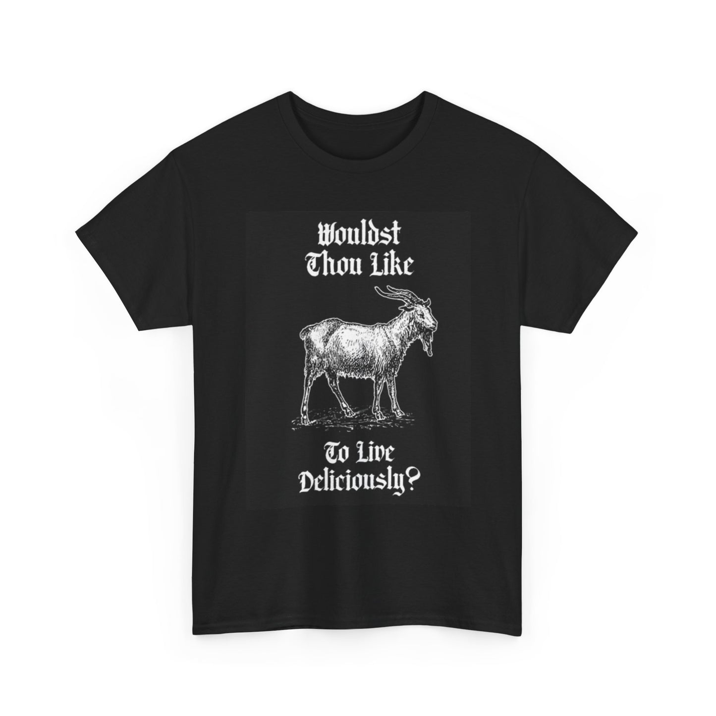 Goat T Shirt Funny Graphic Animals Farm Carnivore Unisex Heavy Cotton Tee