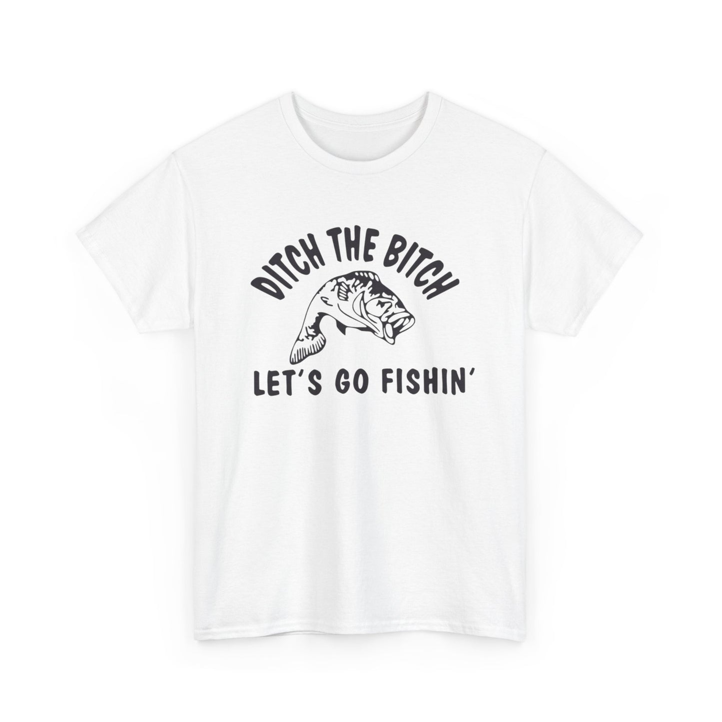 Lets Go Fishing Funny Graphic T Shirt NEW ADULT TEE VINTAGE