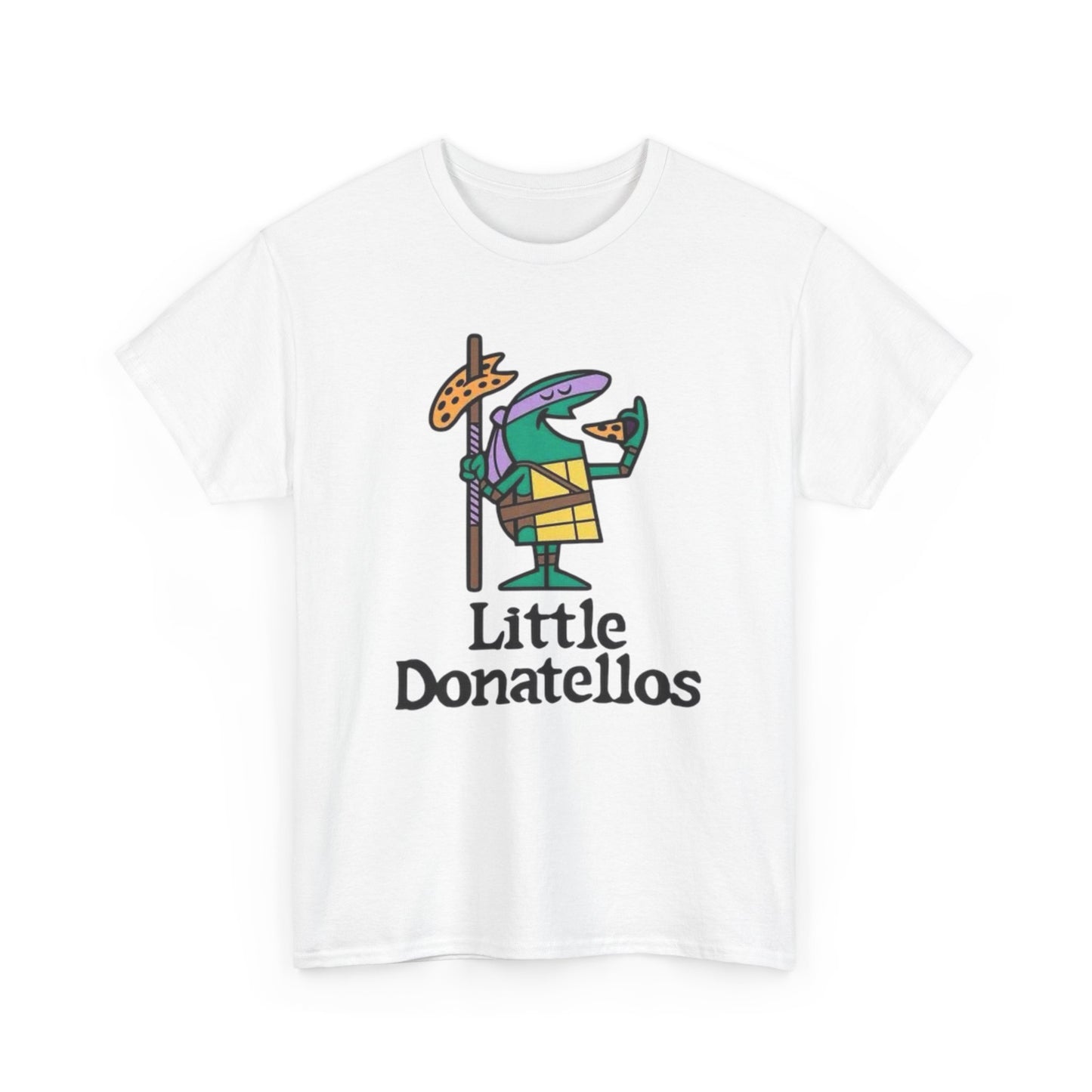 Little Donatello's Turtles Pizza T Shirt S-5XL NEW Unisex Cotton Tee