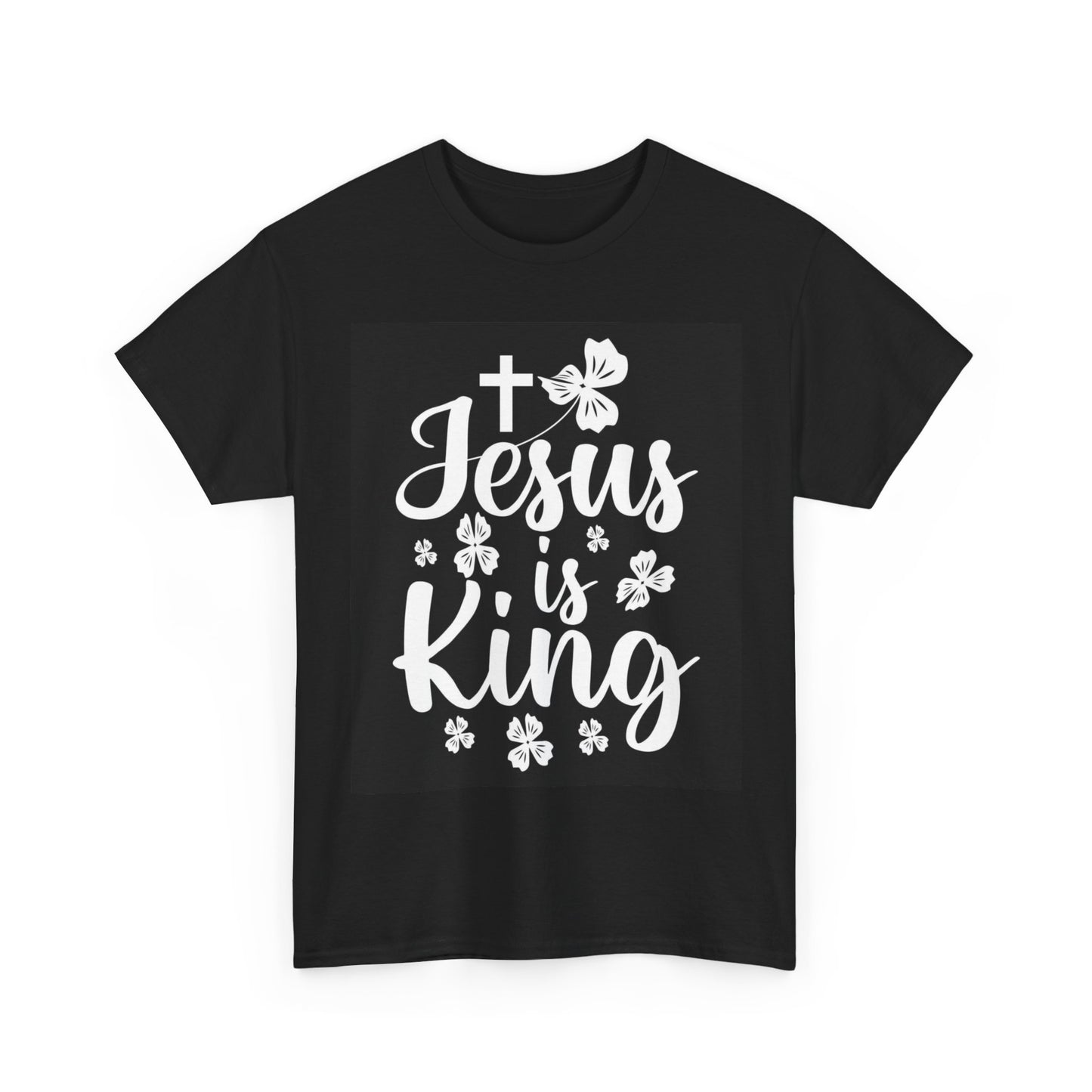 Jesus is King Tshirt Religious Graphic Unisex Heavy cotton Tee