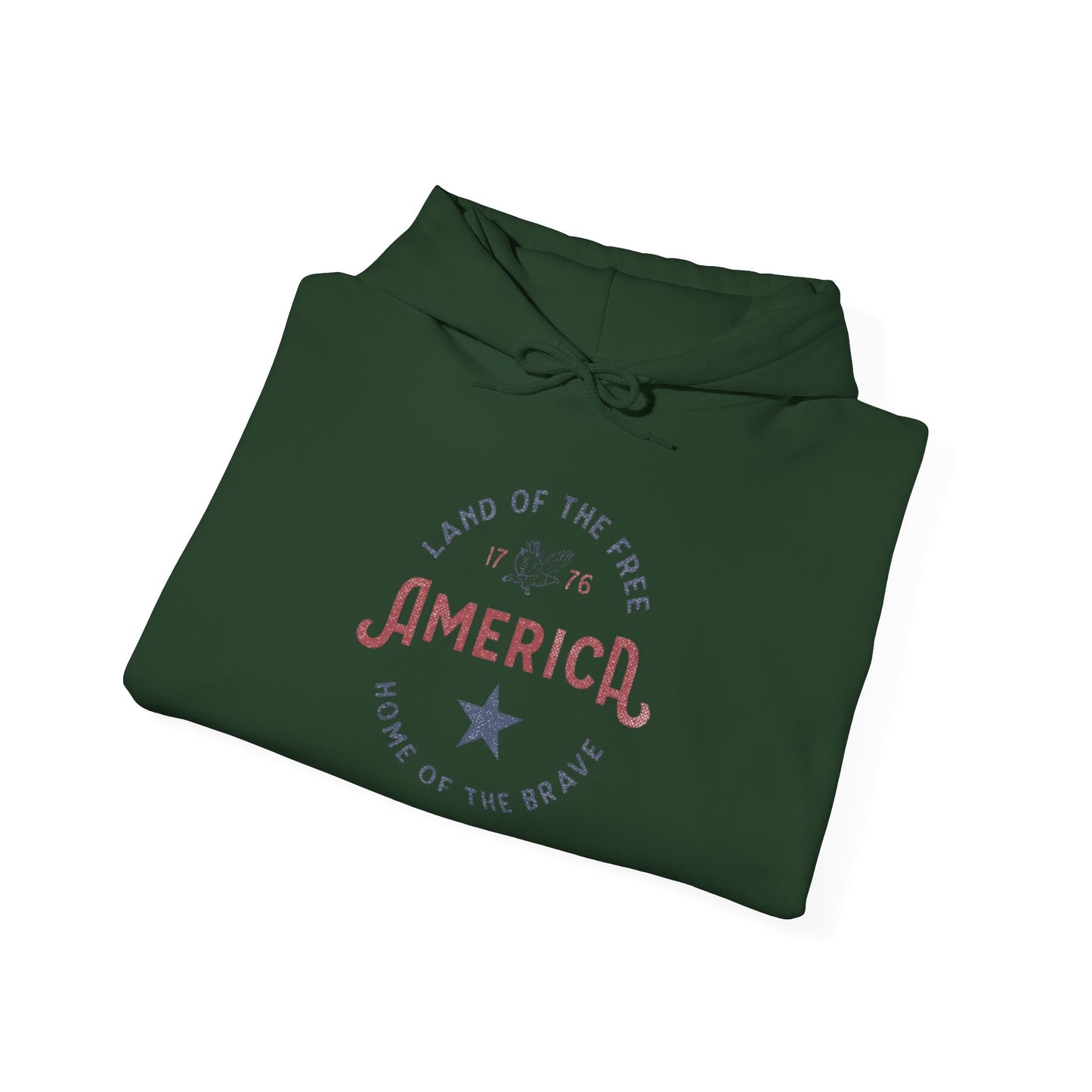 America Home Of The Brave Graphic Hoodie Heavy Blend™ NEW Sweatshirt