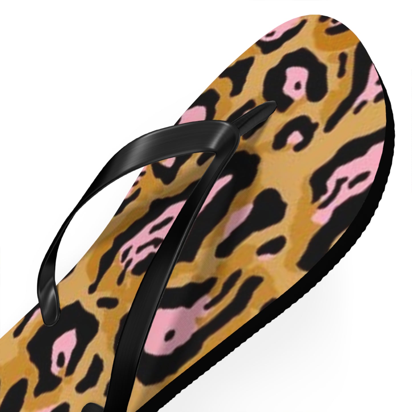Animal Print Pink Beach Sandals, Slides for Summer, Flip Flops