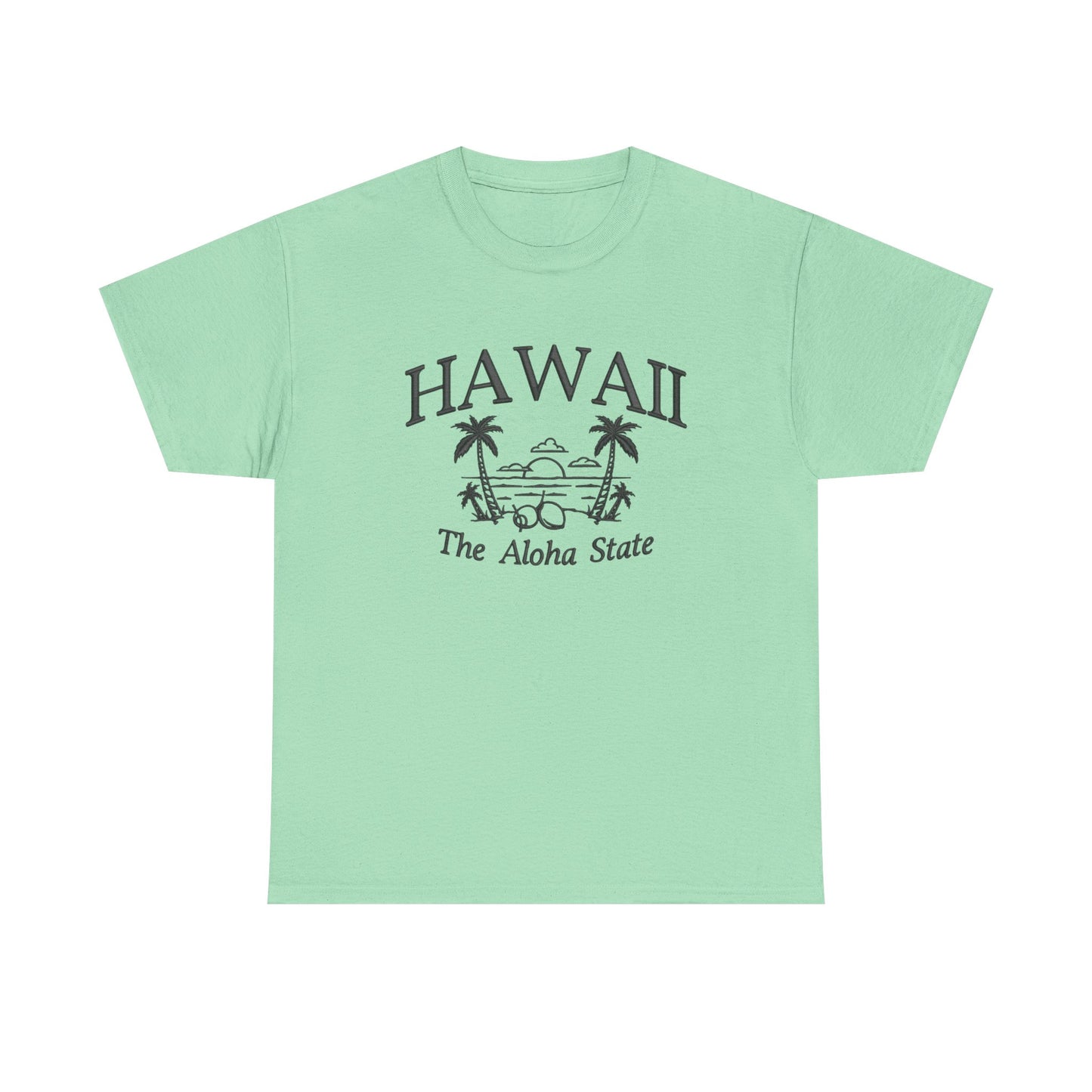 Hawaii The Aloha State Graphic T Shirt NEW Unisex Heavy Cotton Tee