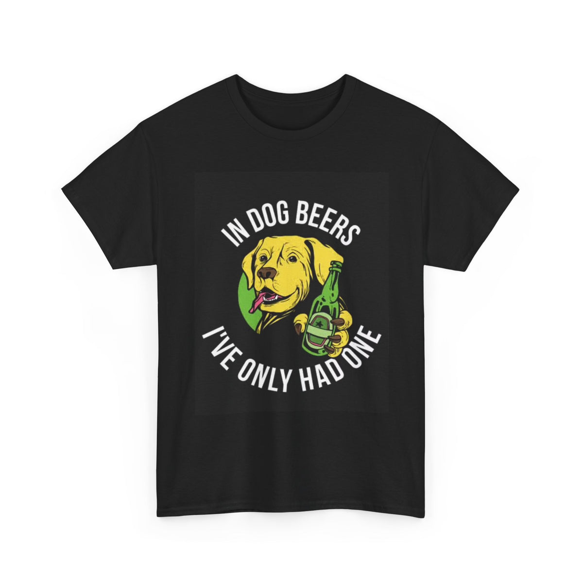 Dog Beers Graphic T Shirt Funny Golden Retriever Jokes Unisex Heavy Cotton Tee