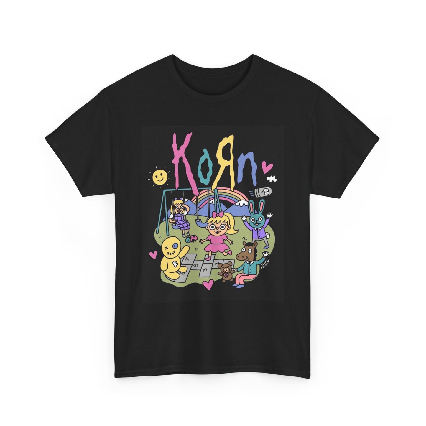 Korn Graphic T Shirt Retro Merch 90s Unisex Heavy Cotton Tee