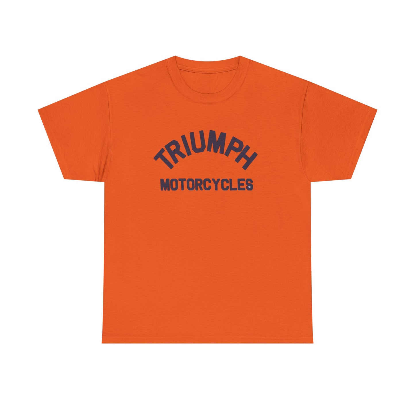 Triumph Motorcycles Tshirt Vintage Logo Classic Fit Unisex Heavy Cotton Tee