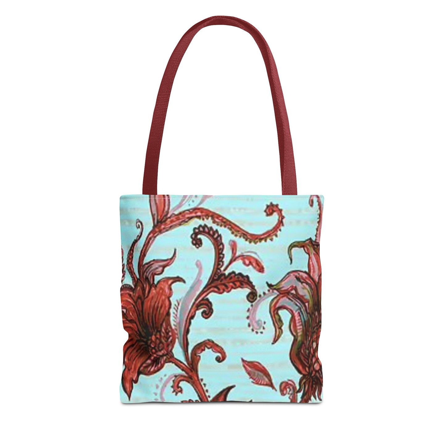 Flowers Turquoise Multi Color BRAND NEW MODERN Tote Bag (AOP)