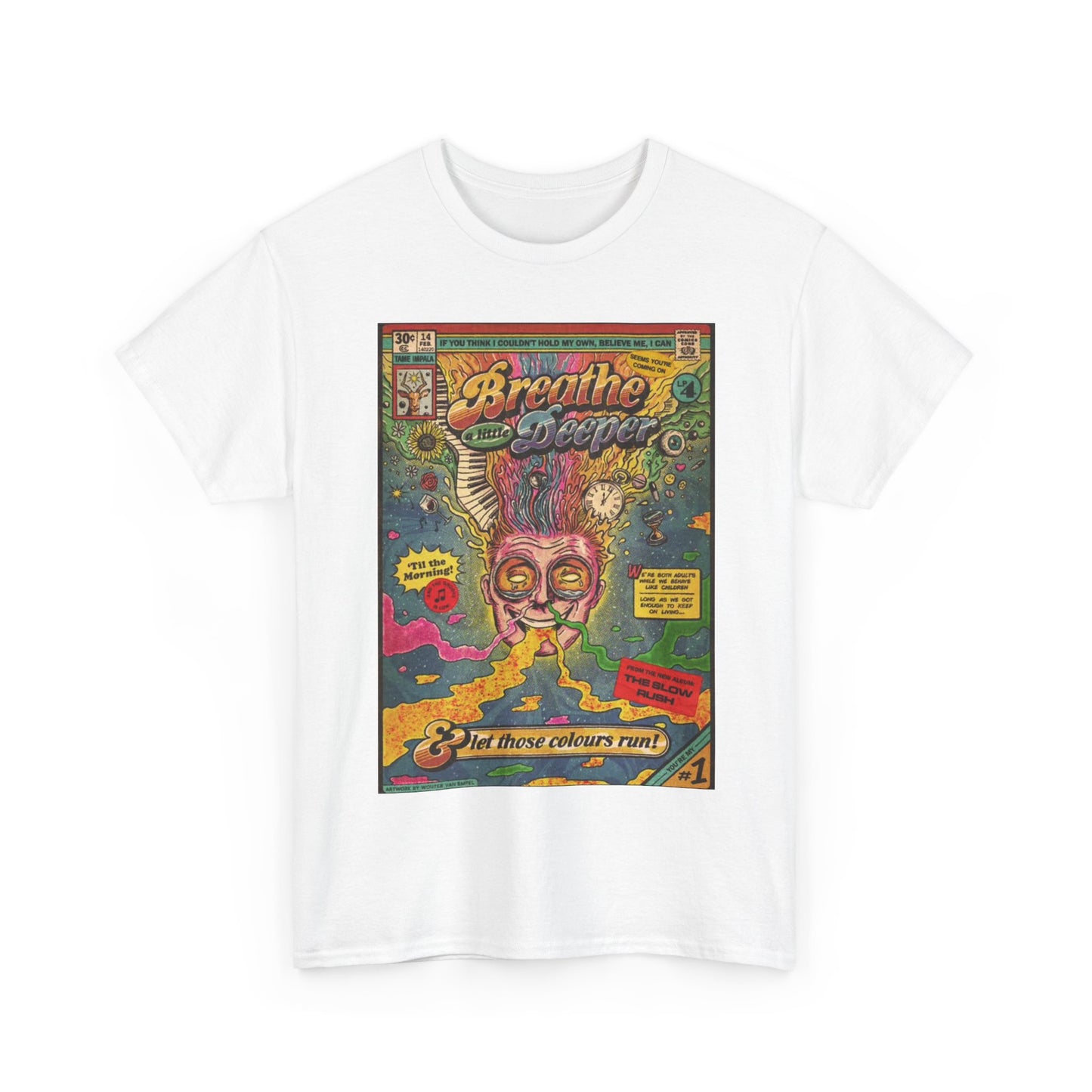 WoodStock Tshirt Vintage jerry garcia Neon Art Retro Unisex Heavy Cotton Tee