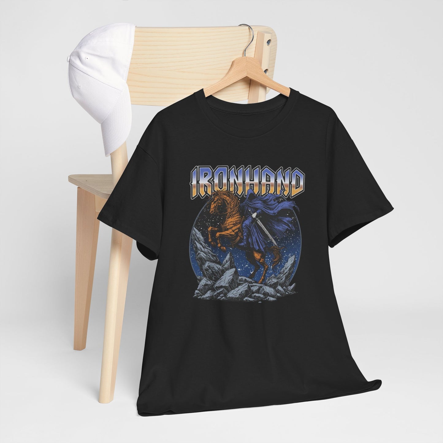 Iron hand Retro Graphic T Shirt NEW ADULT Unisex Heavy Cotton Tee