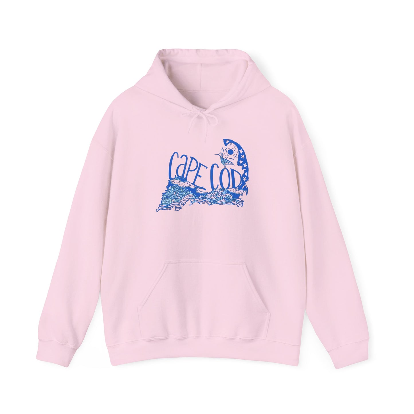 Cape Cod Retro Graphic Hoodie Unisex Heavy Blend™ Hooded Sweatshirt