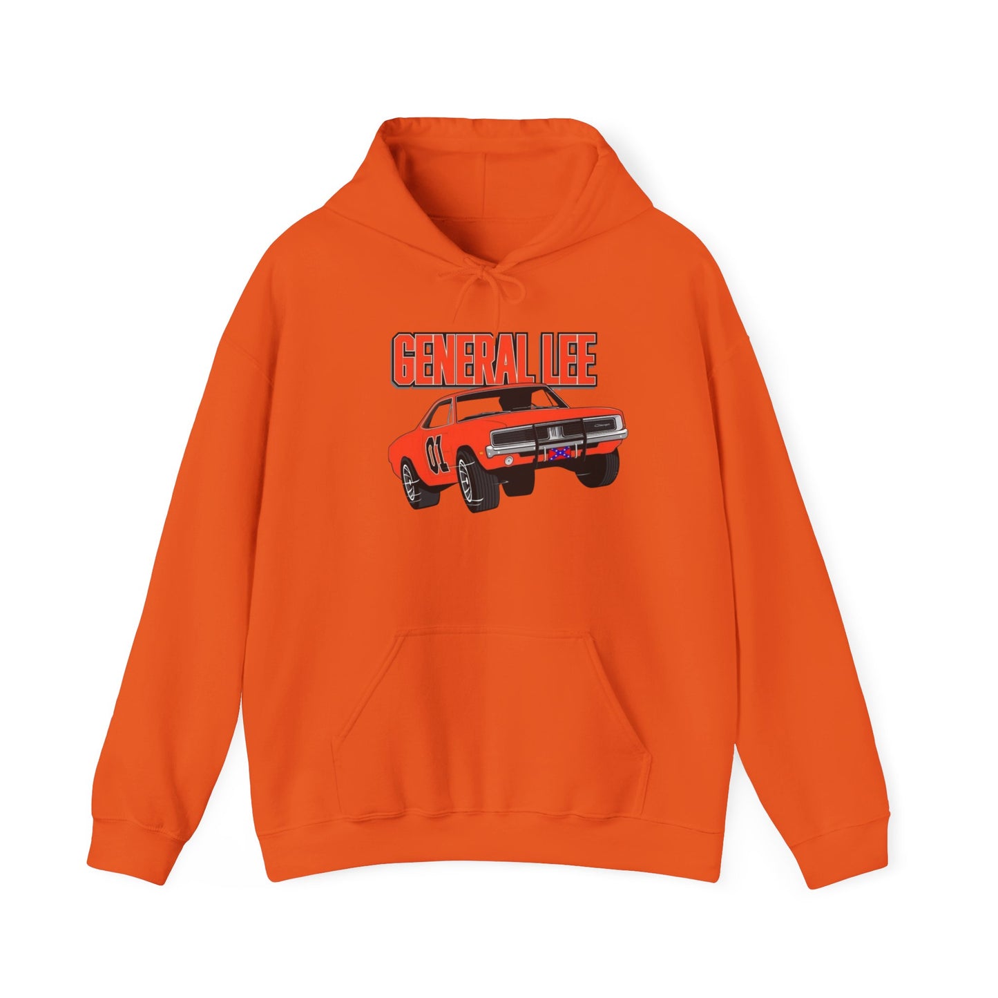 General Lee Charger Retro Graphic Hoodie Unisex Heavy Blend™ Hooded Sweatshirt