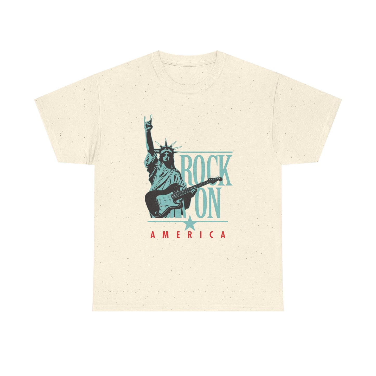 Rock On America Graphic T Shirt Unisex Heavy Cotton Tee