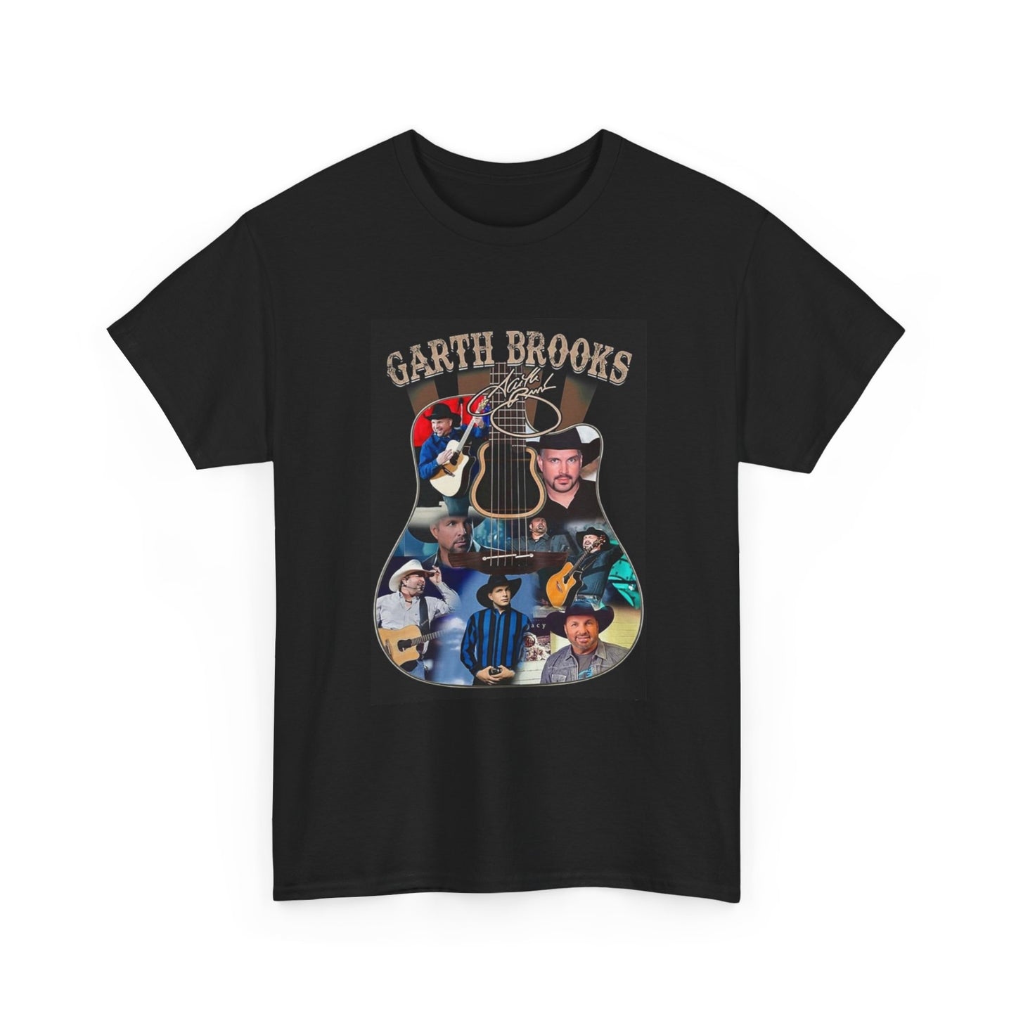 Garth Brooks Tshirt Retro Country Short Sleeve Unisex Heavy Guitar