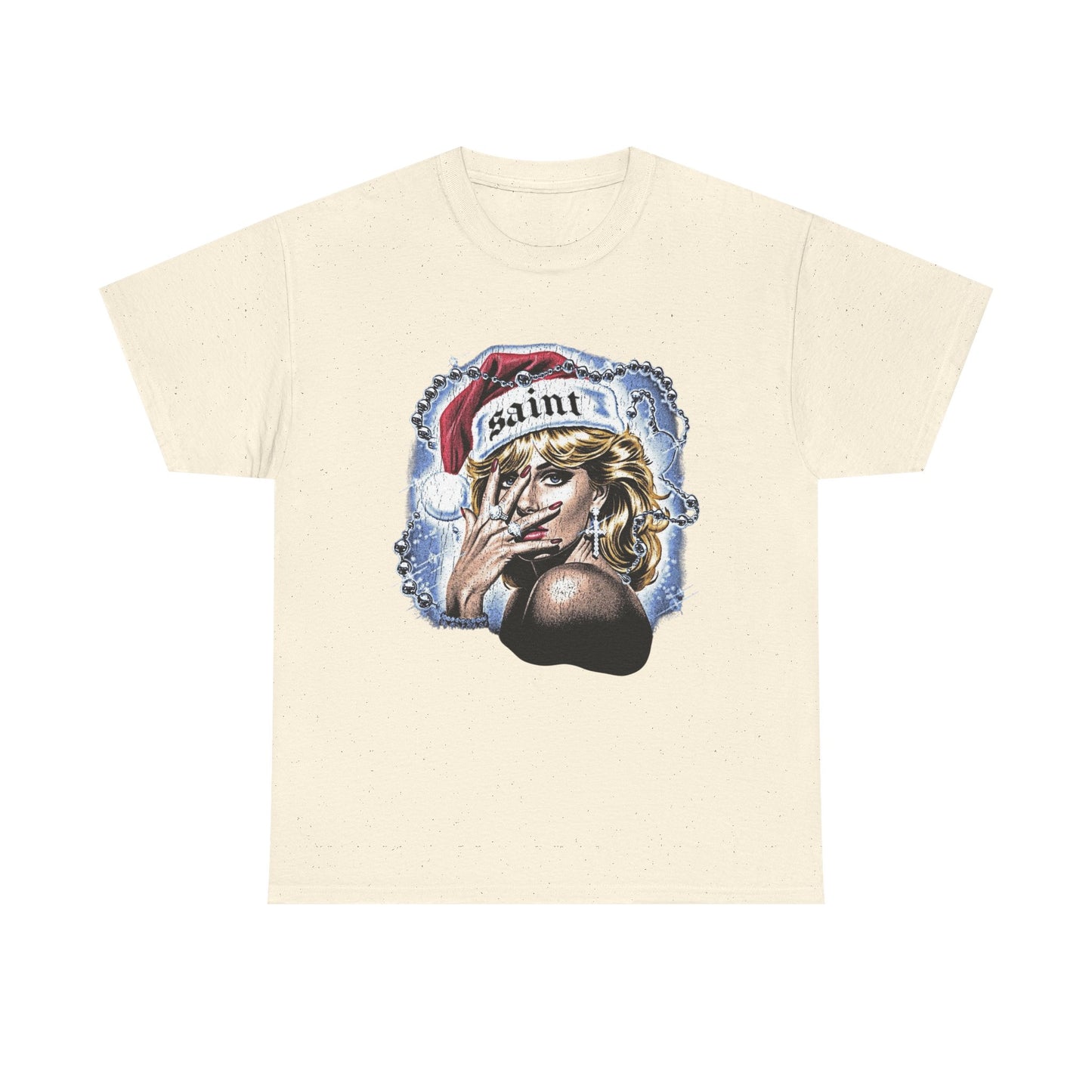 Saint Christmas Vintage Graphic T Shirt NEW Adult Tee