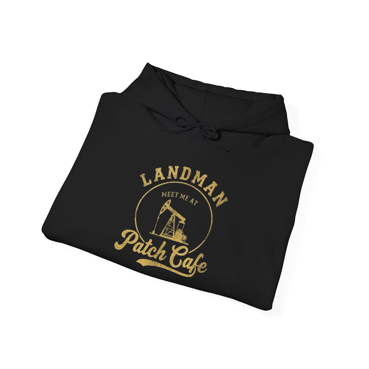 Landman Patch Cafe Graphic Hoodie Unisex Heavy Blend™ Hooded Sweatshirt