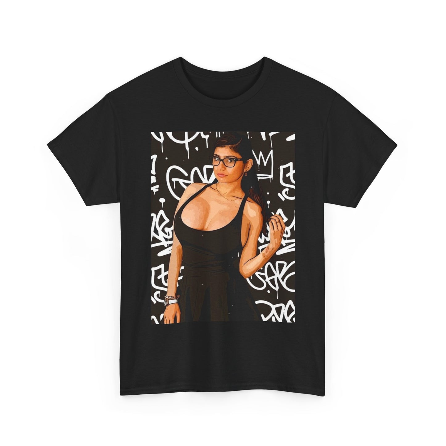 Mia Khalifa Shirt Funny Gift Model onlyFans Unisex Heavy Cotton Tee