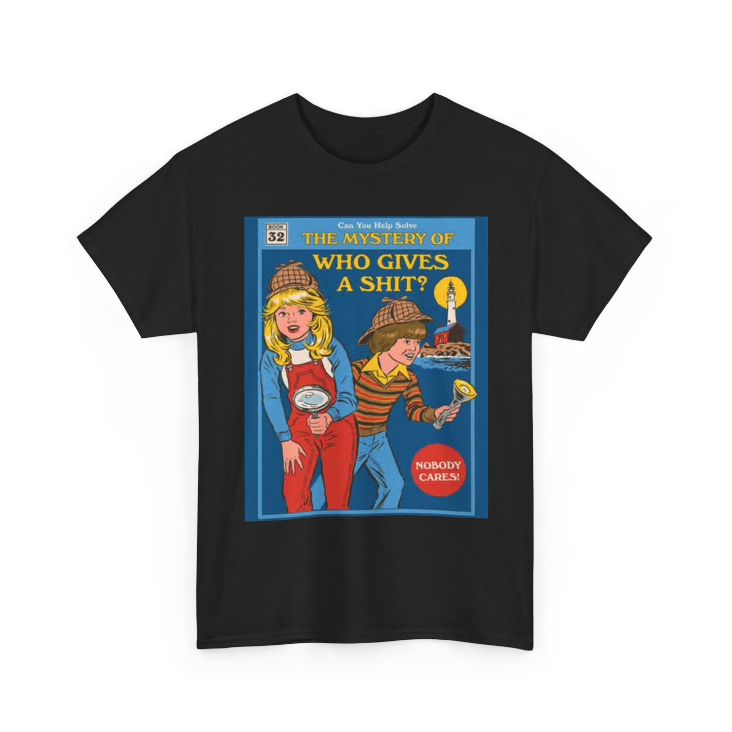 Unsolved Mystery Graphic T Shirt Funny Jokes Unisex Heavy Cotton Tee