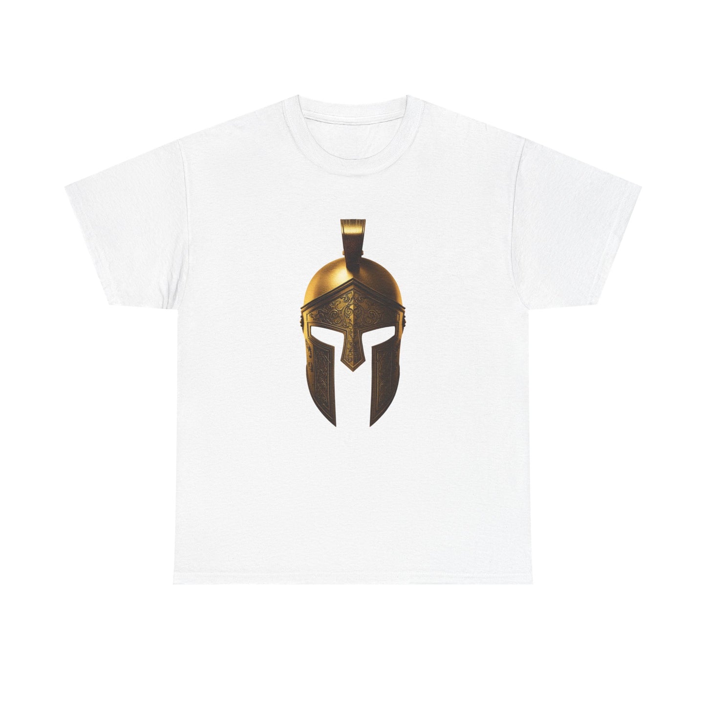 Spartan Warrior Helmet Graphic T Shirt Unisex Heavy Cotton Tee