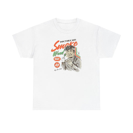 Smoke Weed Medical Vintage T-Shirt NEW Gift Unisex Heavy Cotton Tee