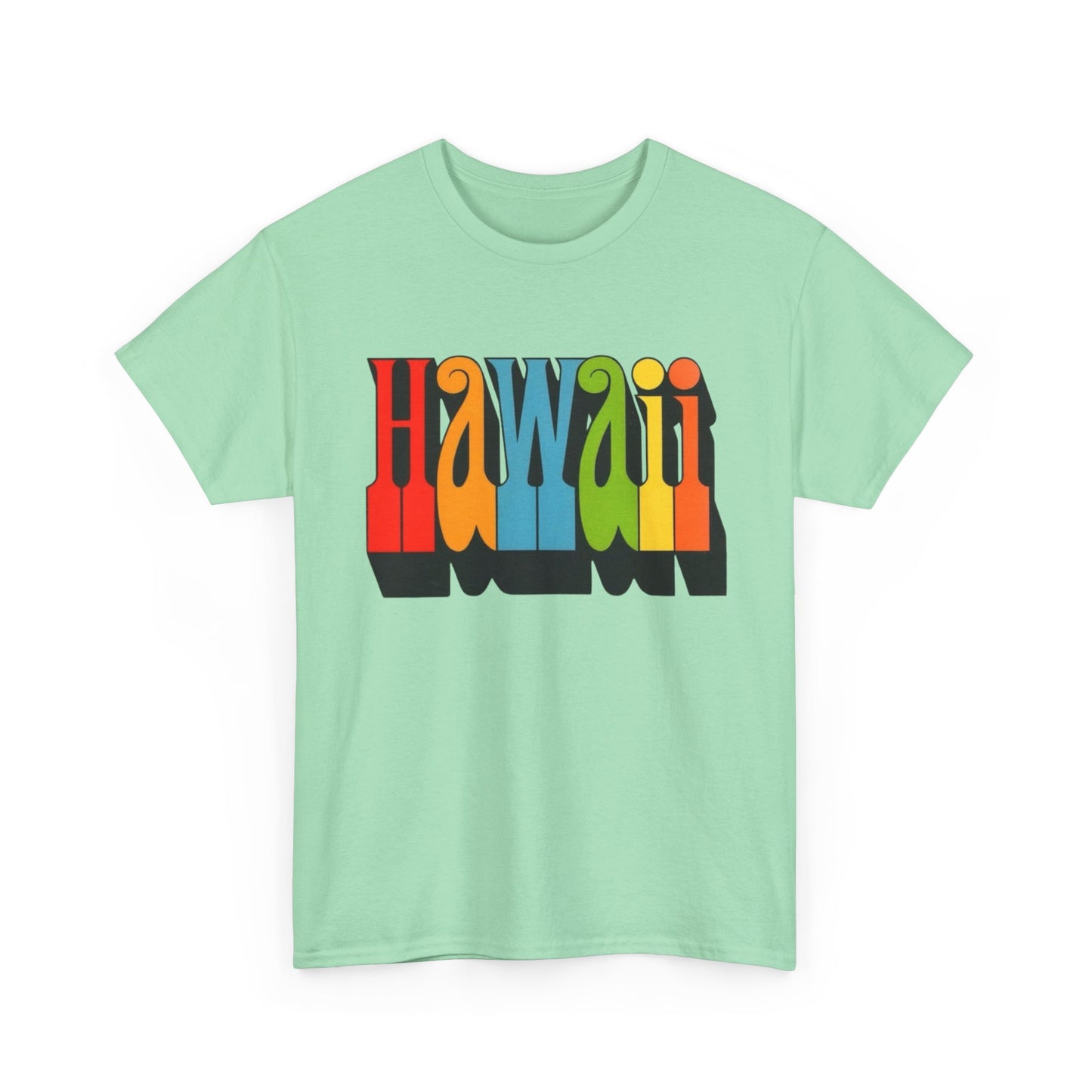 Hawaii Retro Graphic T Shirt Unisex Heavy Cotton Tee