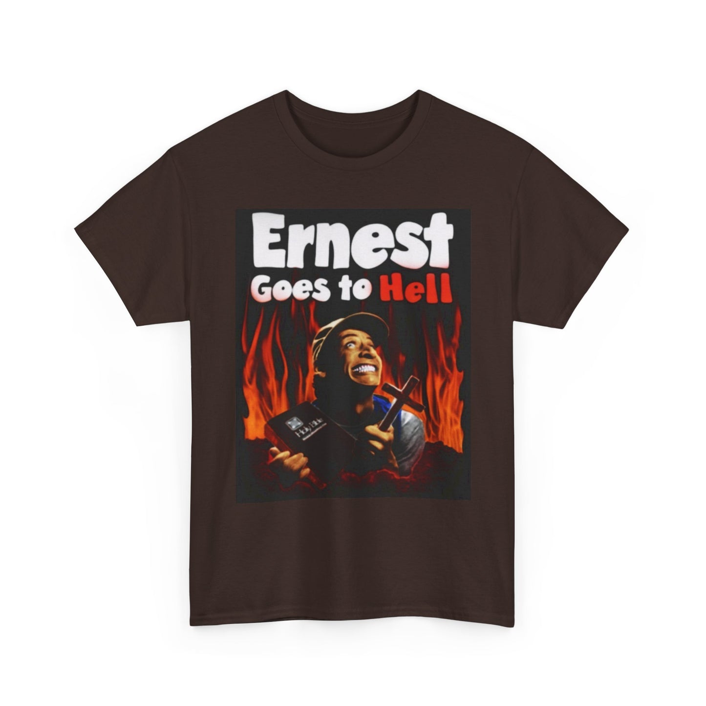 Ernest Goes To Hell Graphic T Shirt Funny Vintage Poster Unisex Heavy Cotton Tee