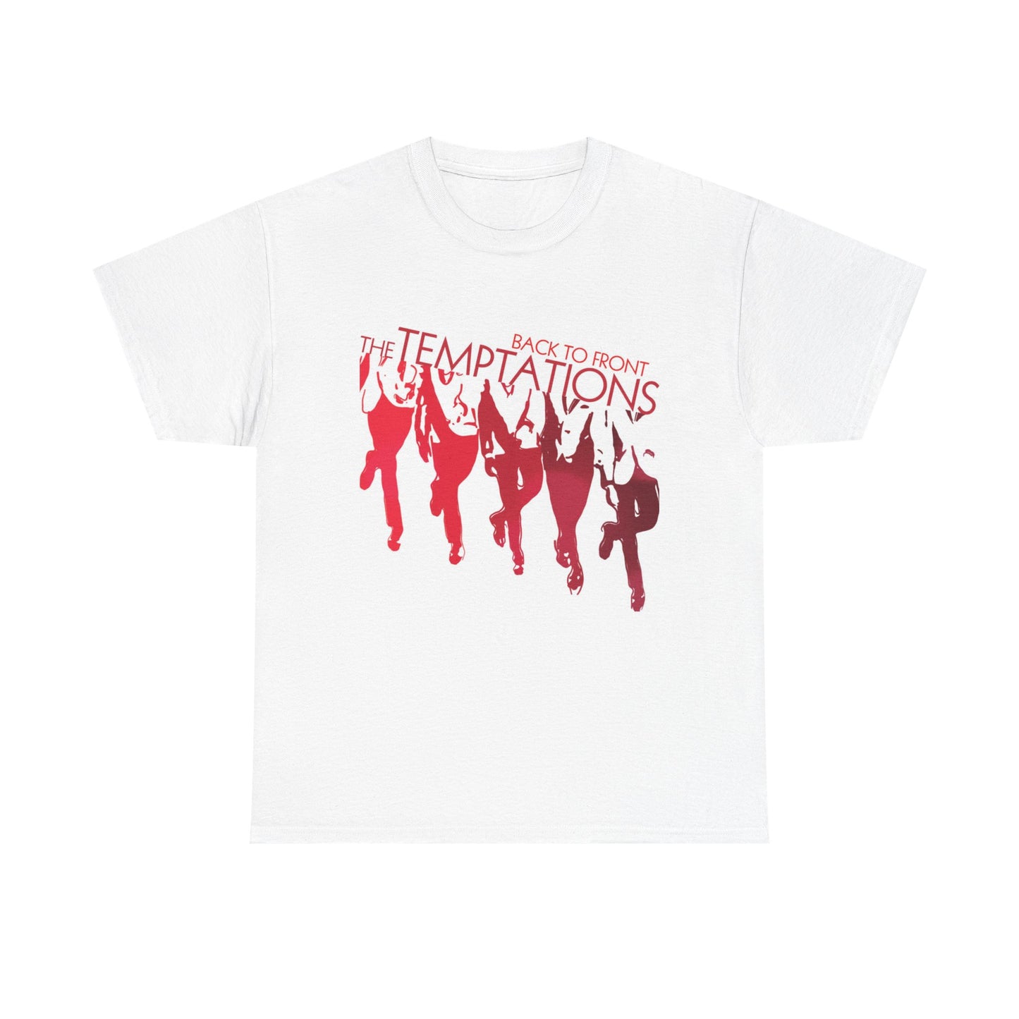 The Temptations Tshirt Vintage Concert Back to Front Graphic Unisex Heavy Cotton