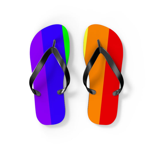 Summer Rainbow Flip Flops, Sandals Slides, Summer Footwear, Brand New