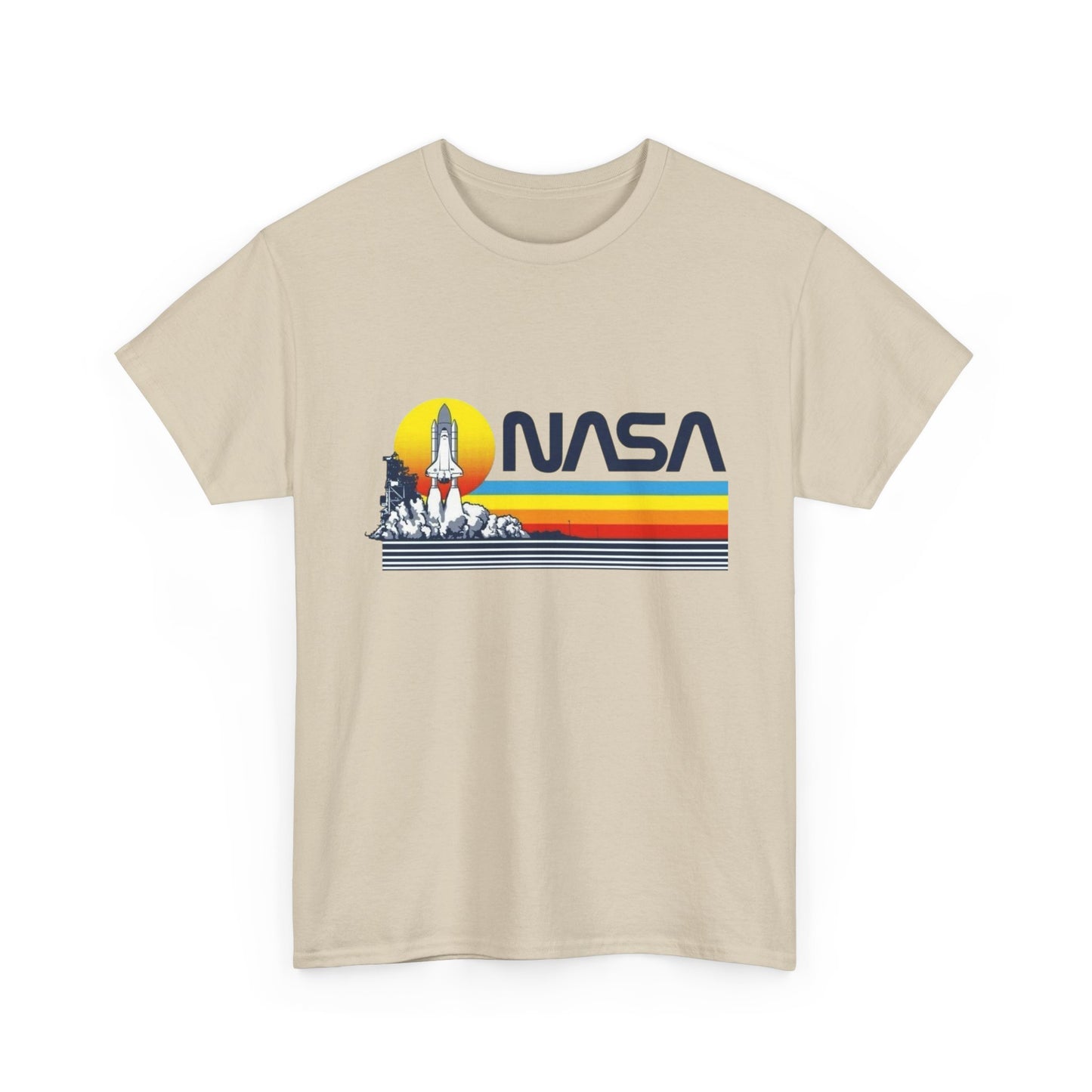 Space Station Graphic T Shirt Unisex Heavy Cotton Tee