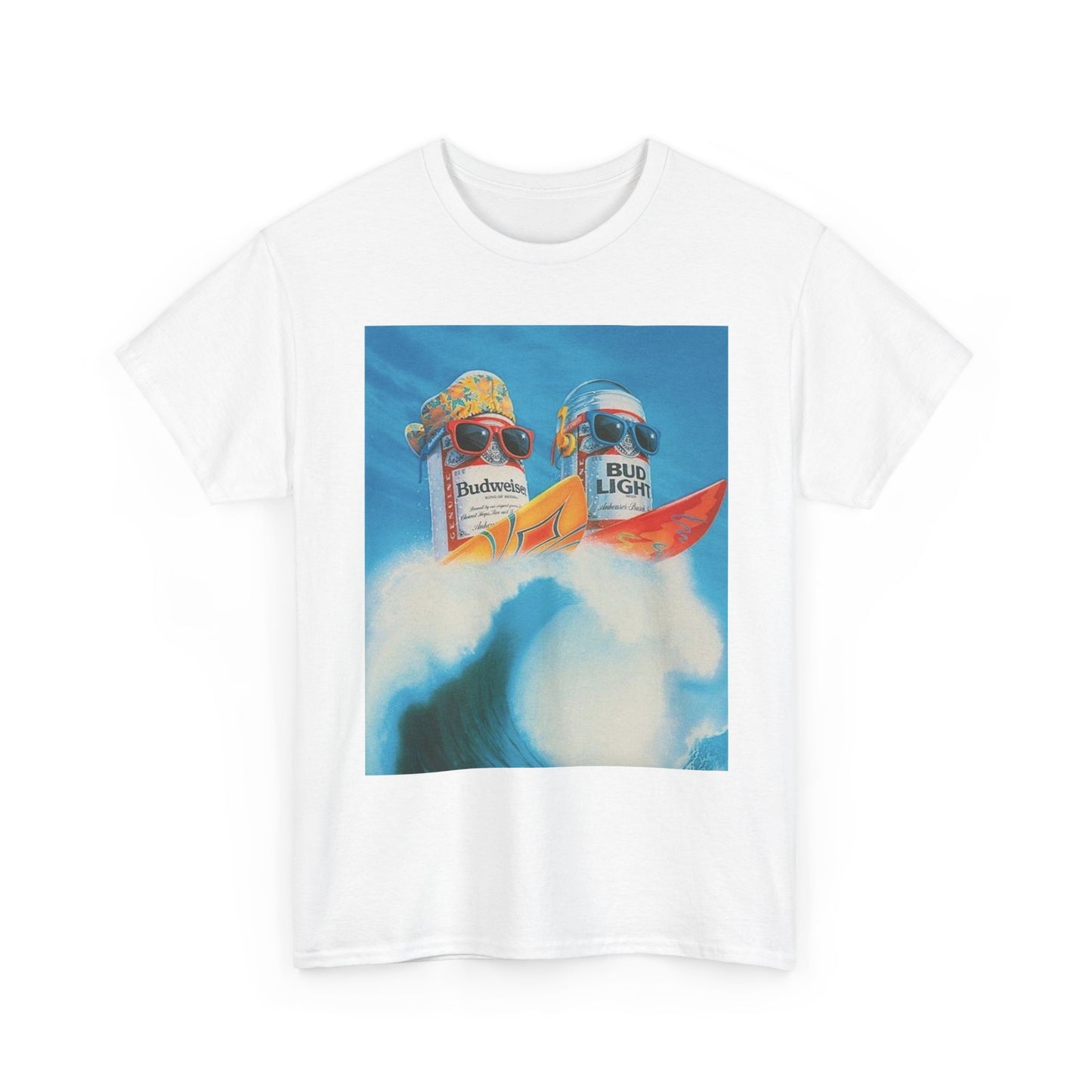 Vintage Beer Bud Poster Graphic T Shirt Unisex Heavy Cotton Tee