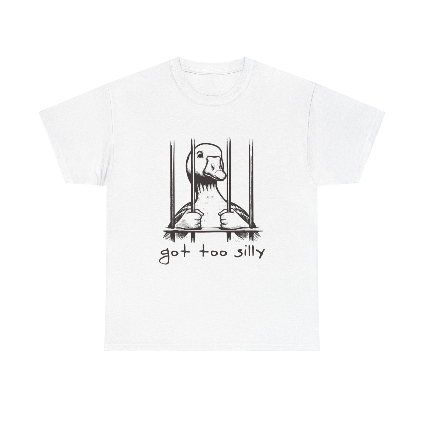 Silly Goose In Jail Funny Graphic T Shirt