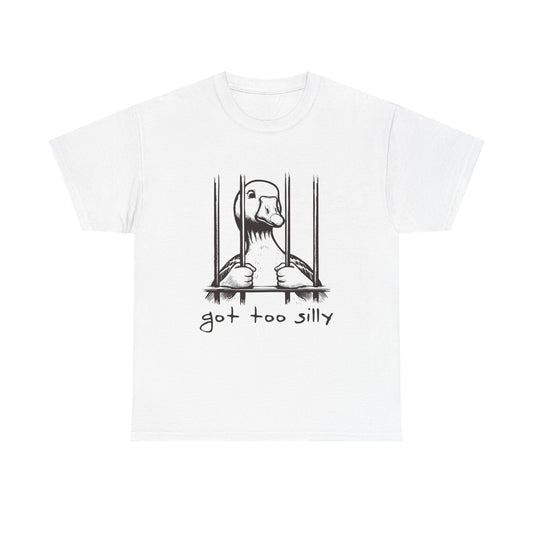 Silly Goose In Jail Funny Graphic T Shirt